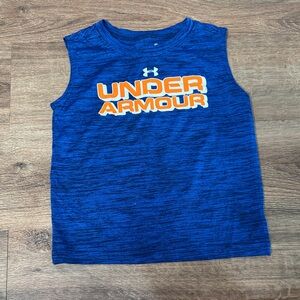 Under Armour Blue Tank Top with Orange Logo